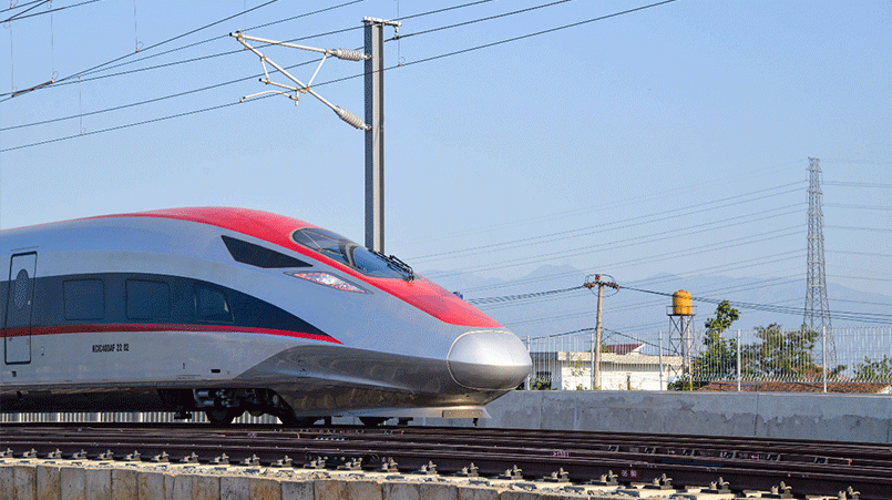 El ferrocarril de alta velocidad con banda de Yakarta de Indonesia